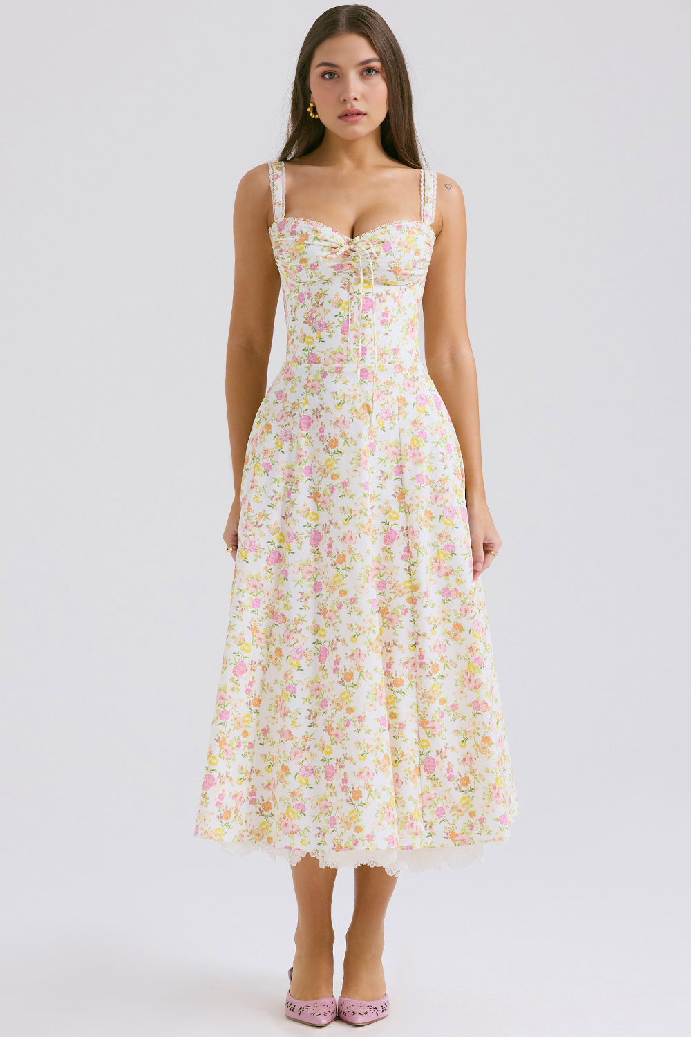 Floral Elegance Midi Dress