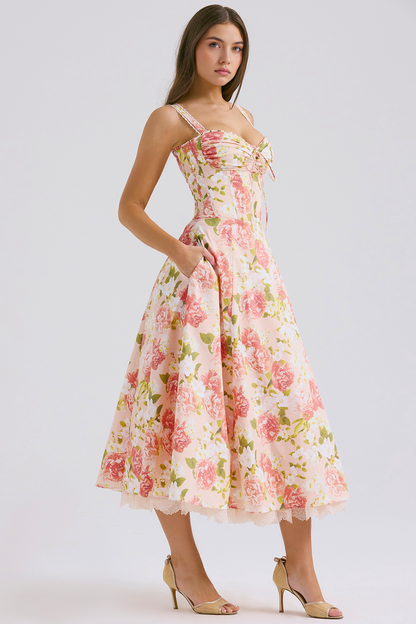 Floral Elegance Midi Dress