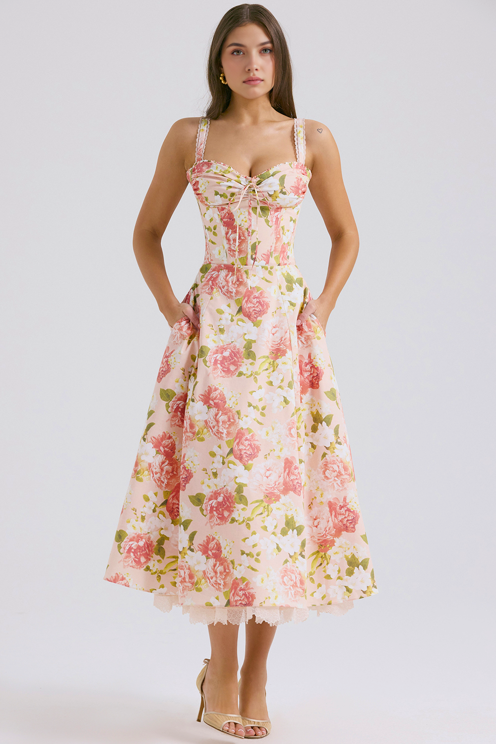 Floral Elegance Midi Dress