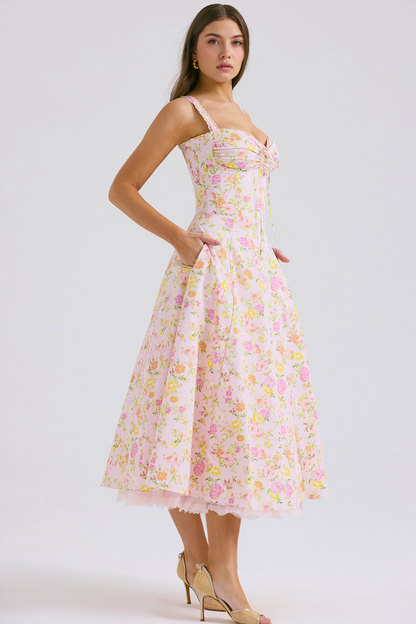 Floral Elegance Midi Dress