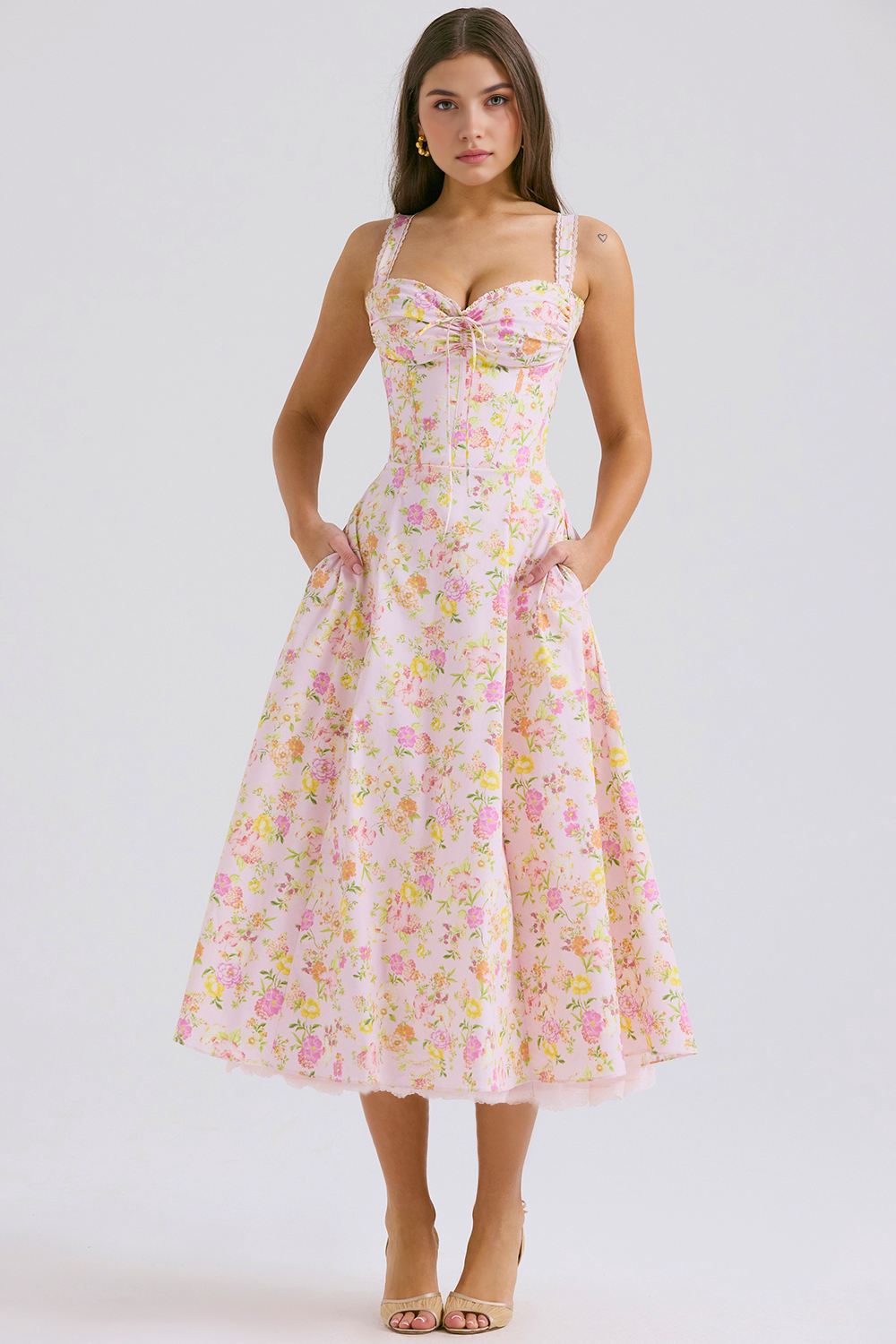 Floral Elegance Midi Dress