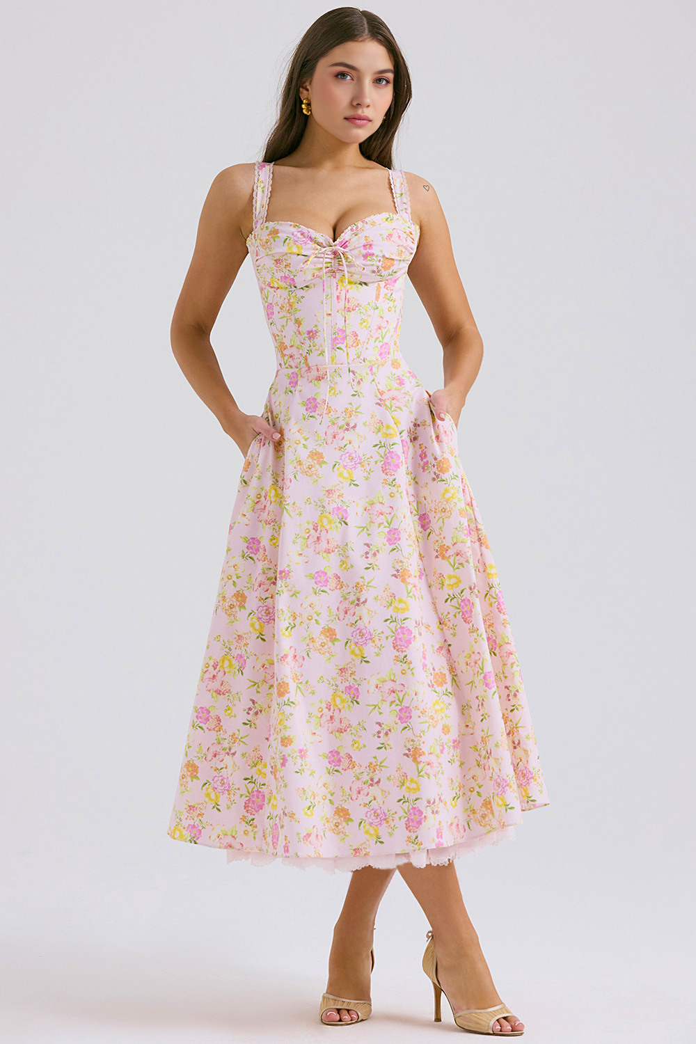 Floral Elegance Midi Dress