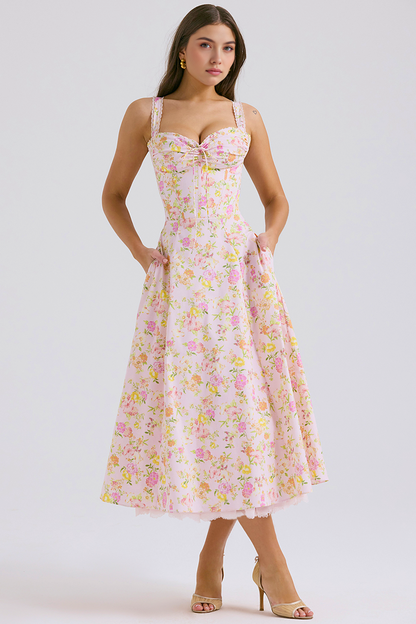 Floral Elegance Midi Dress