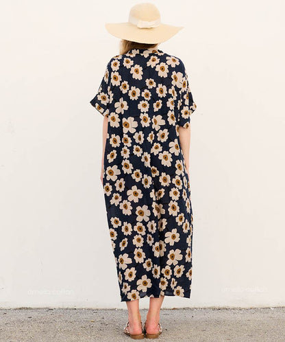 Kleurrijke Casual-Jurk Met Pockets