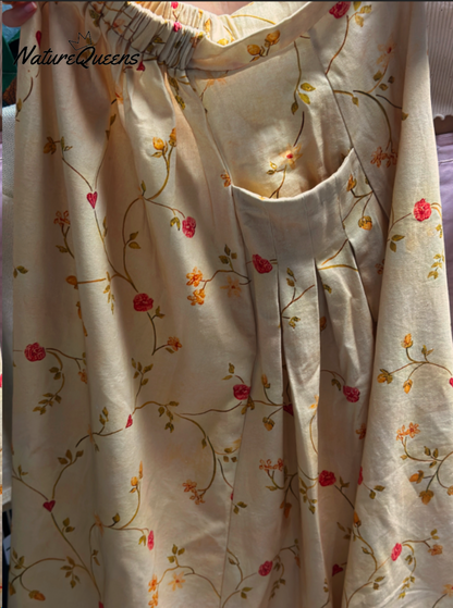 Retro Floral-Kunst Kokerrok