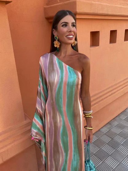 Elegant Asymmetrische Maxi Jurk