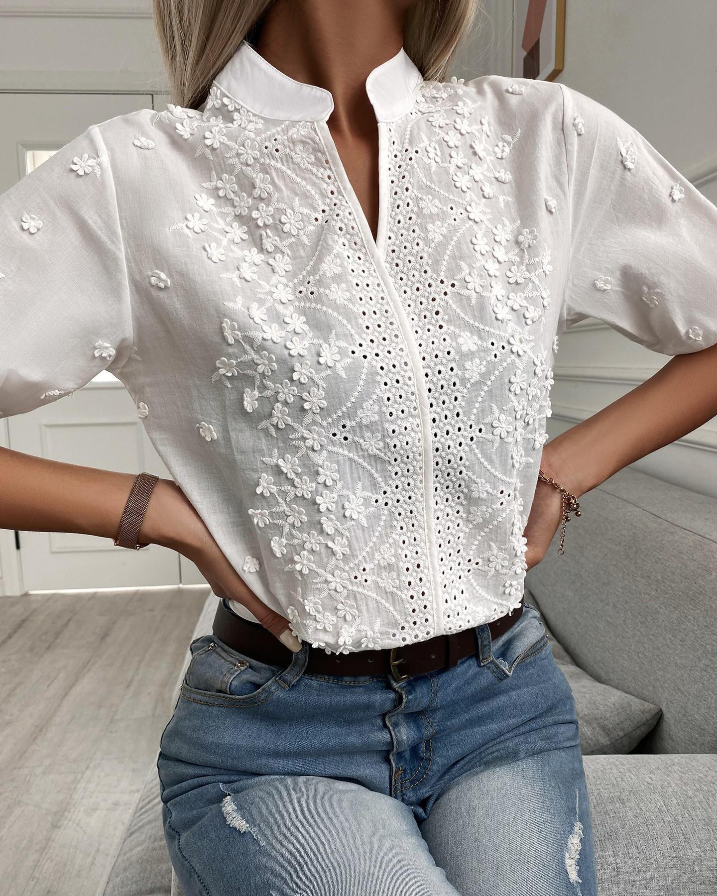 Chic Embroidered Blouse