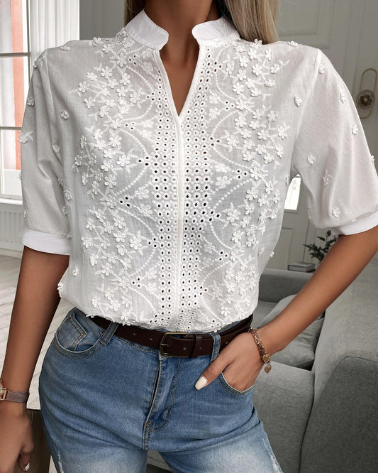Chic Embroidered Blouse