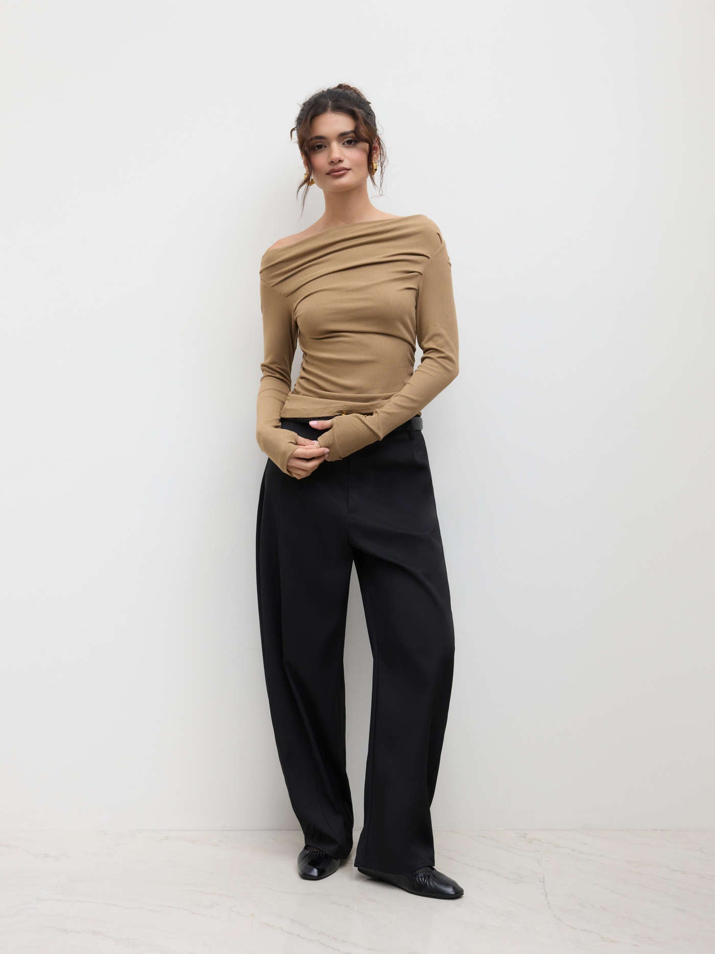 Chique Asymmetrische Slim Fit Top