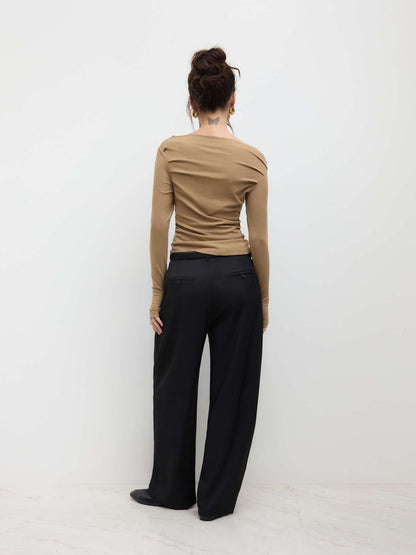 Chique Asymmetrische Slim Fit Top