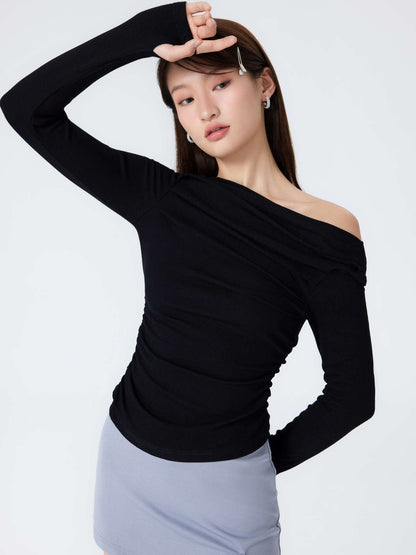 Chique Asymmetrische Slim Fit Top