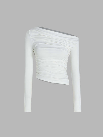 Chique Asymmetrische Slim Fit Top