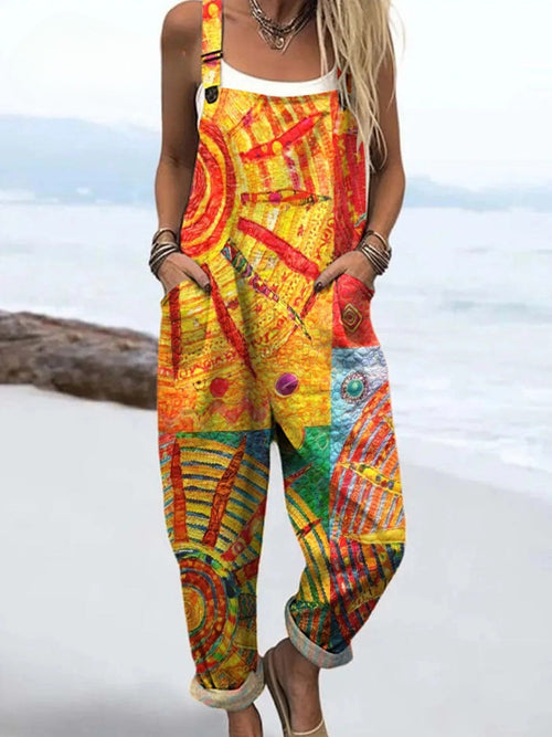 Bloemrijke Vintage-Kombinezon