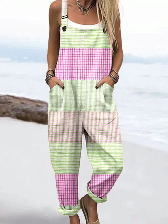 Vintage Bloemen-Kombinezon