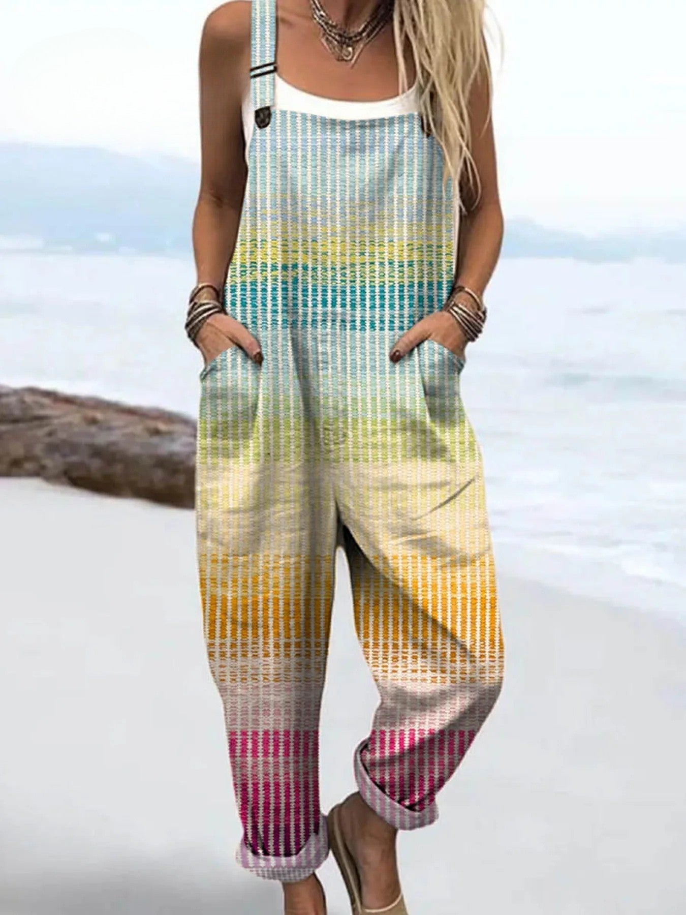 Vintage Bloemen-Kombinezon