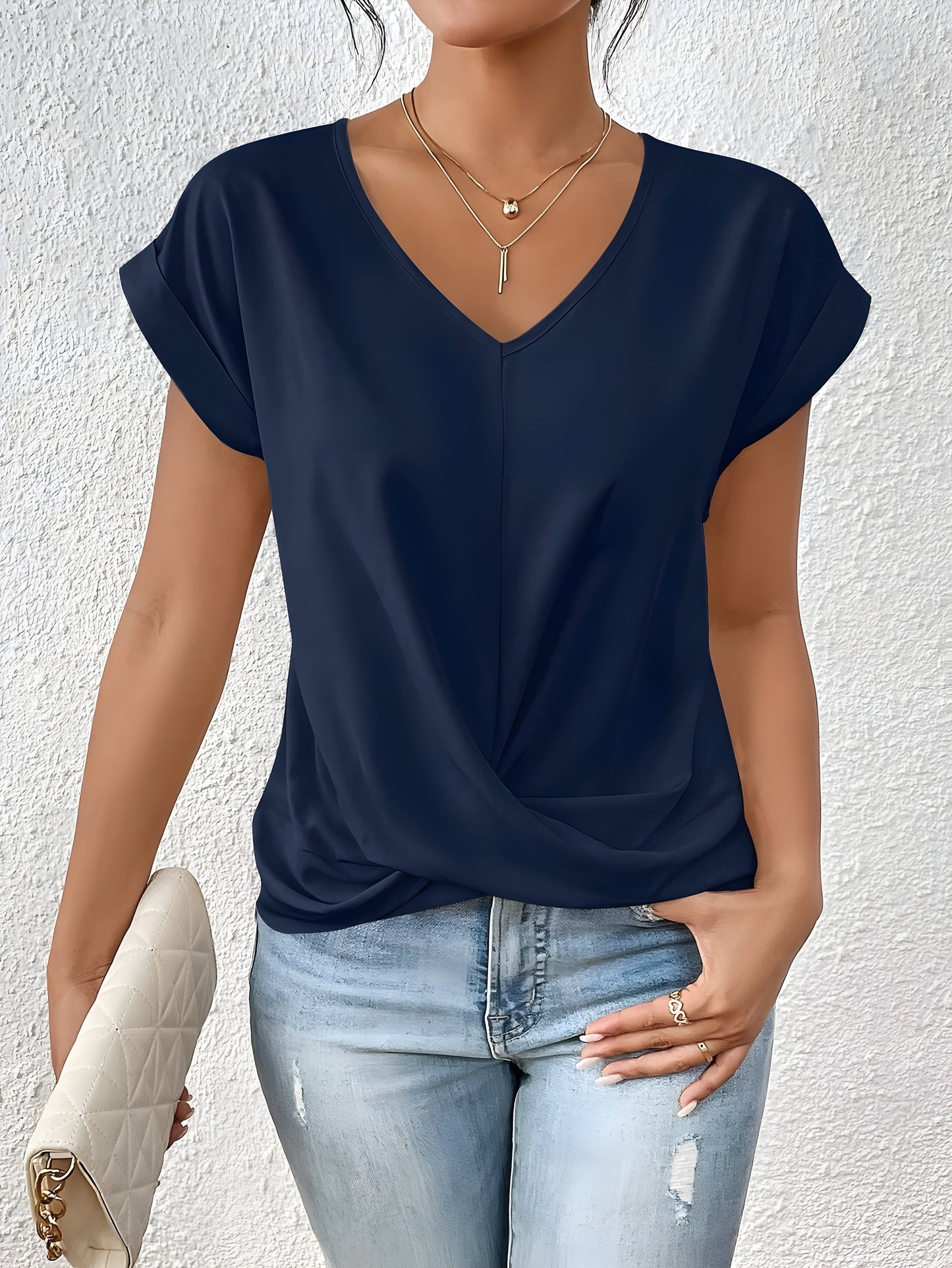 Elegante V-Hals Twist Top