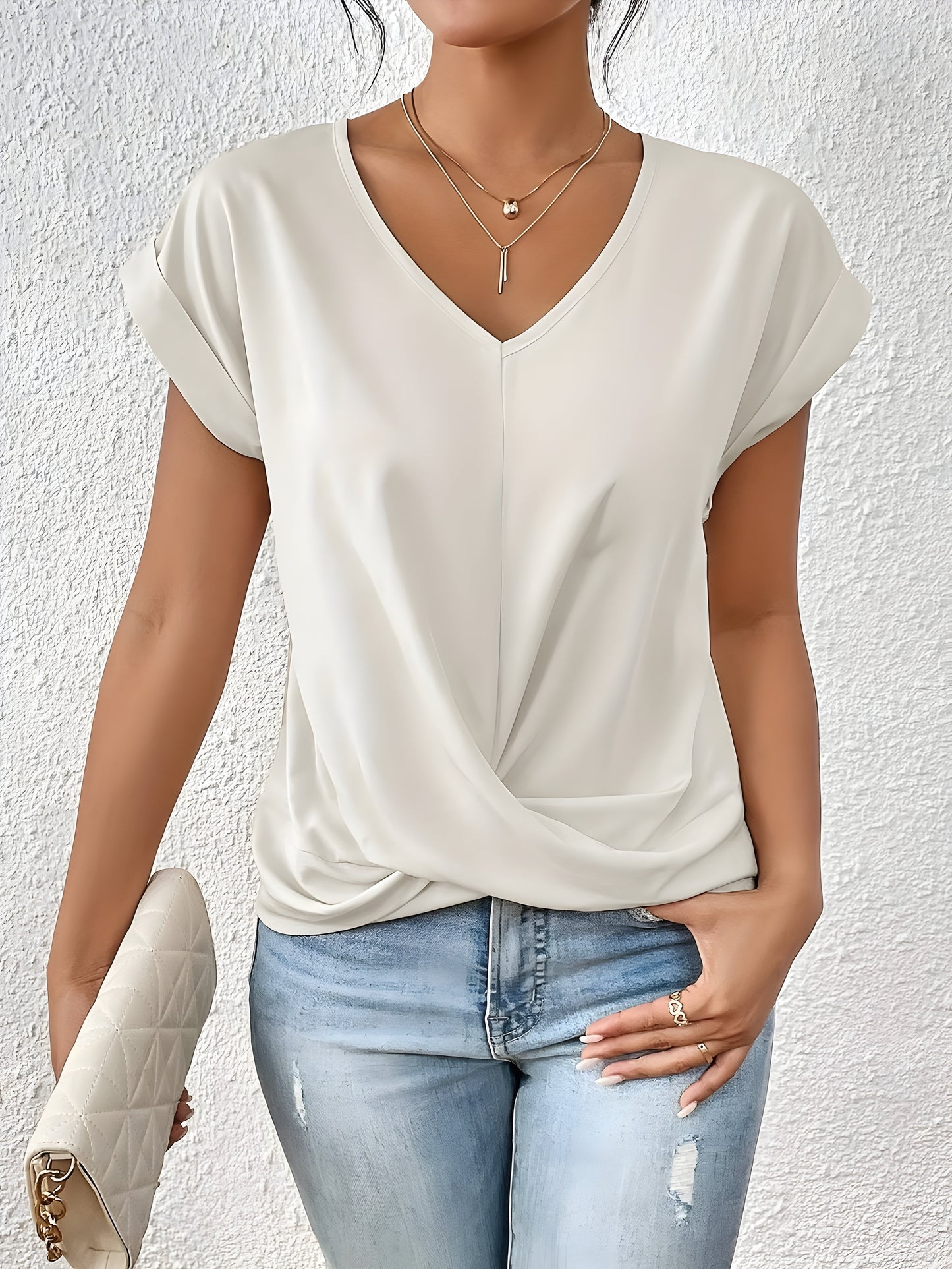 Elegante V-Hals Twist Top