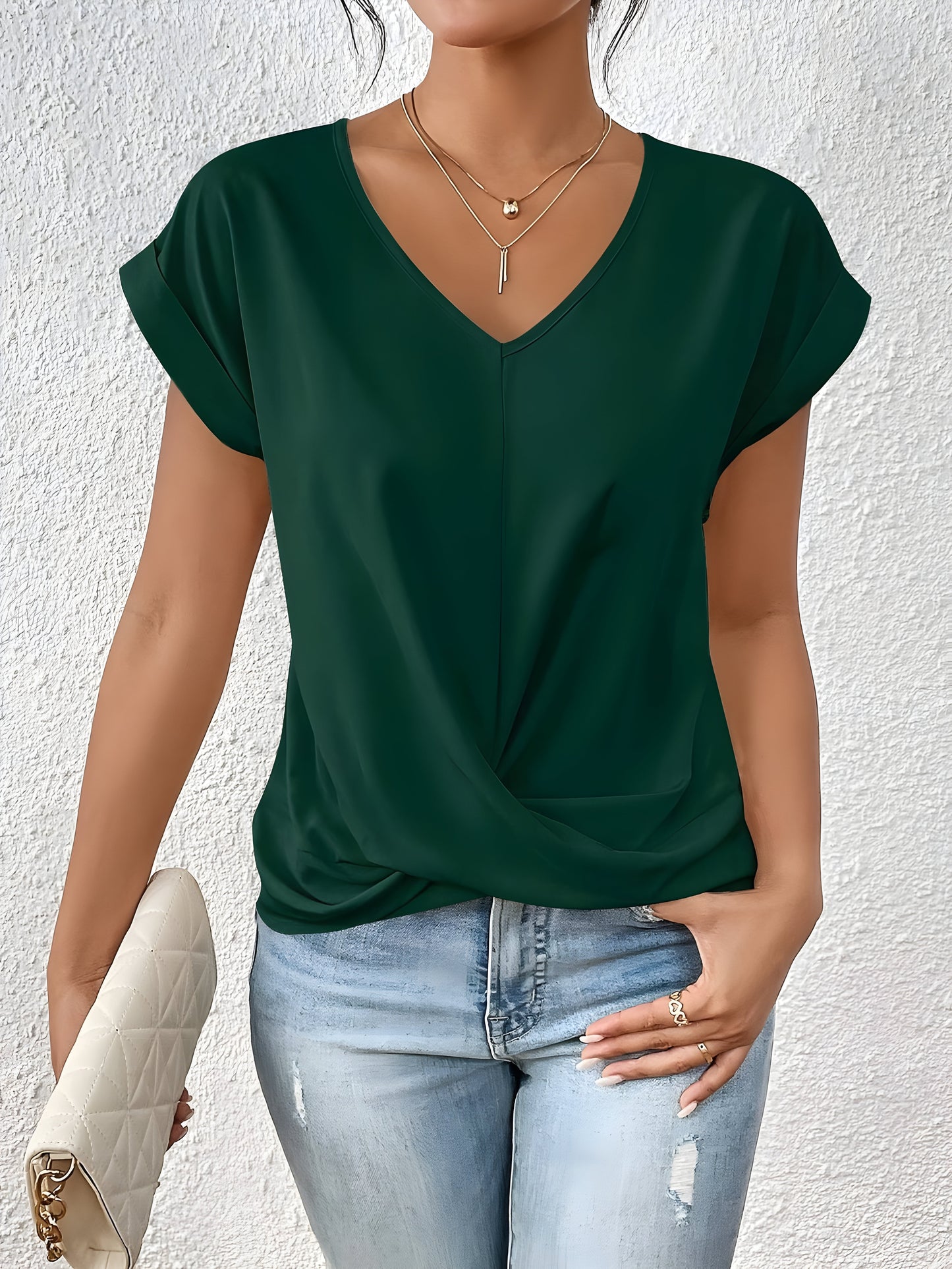 Elegante V-Hals Twist Top