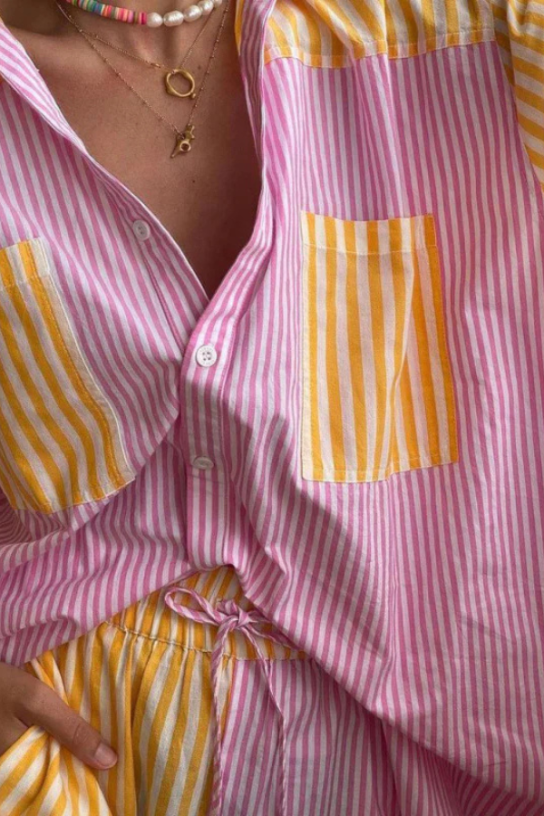 Comfort-Rich Striped Set