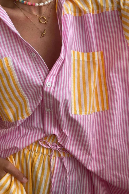 Comfort-Rich Striped Set