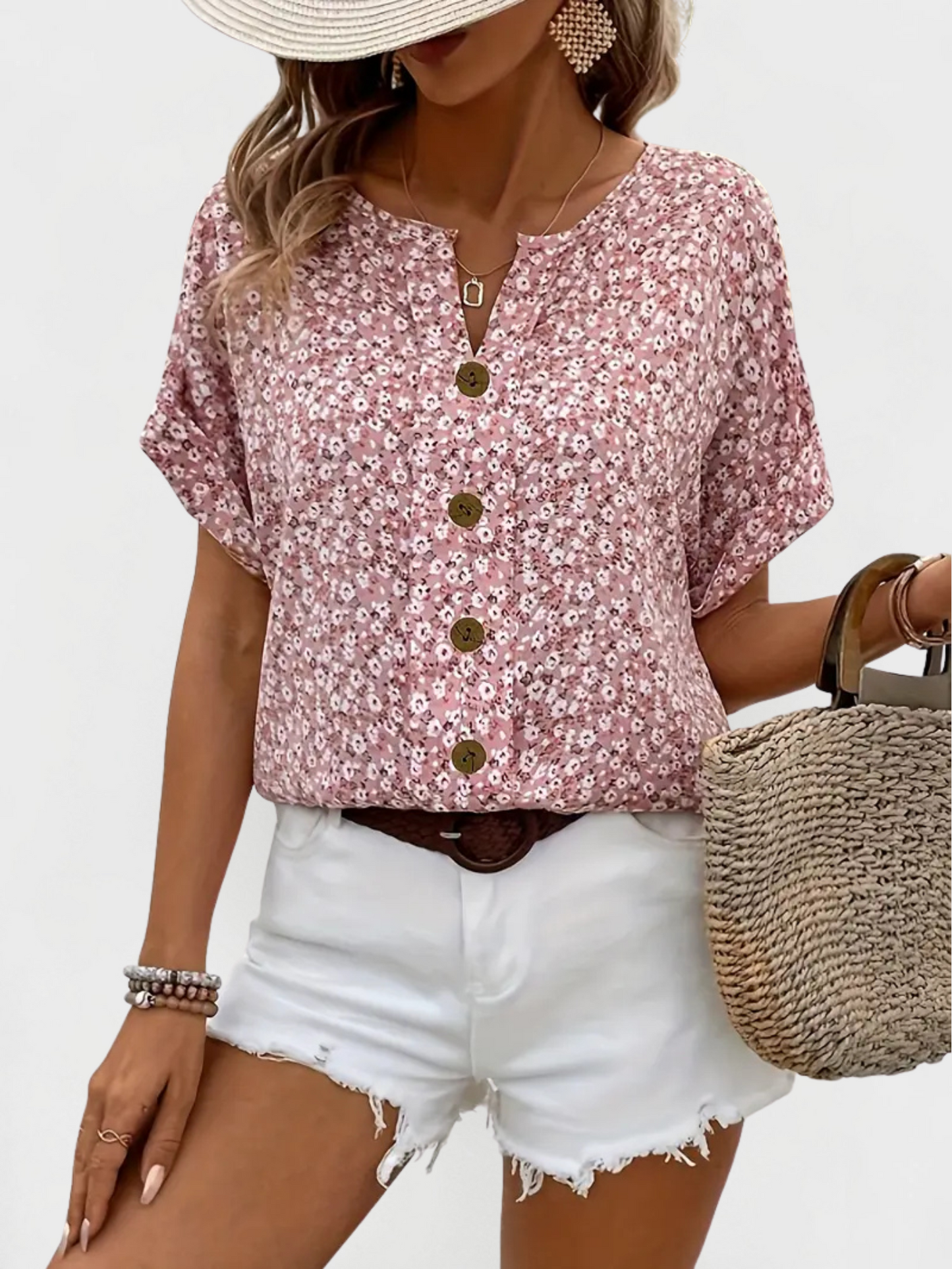 Fleurige Knoop-Blouse voor Zomer