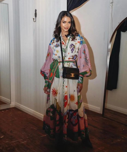 Elegant Italian Maxi-Kleid