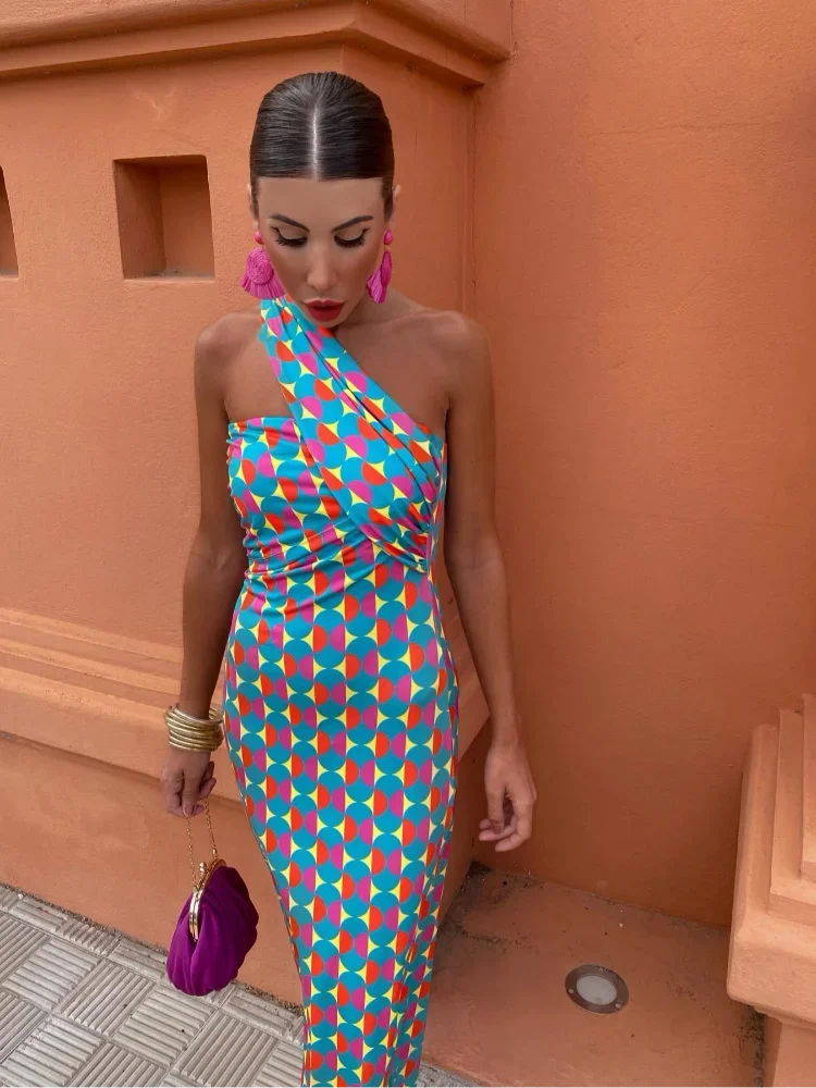 Diagonale-Schouderjurk Modern Chic