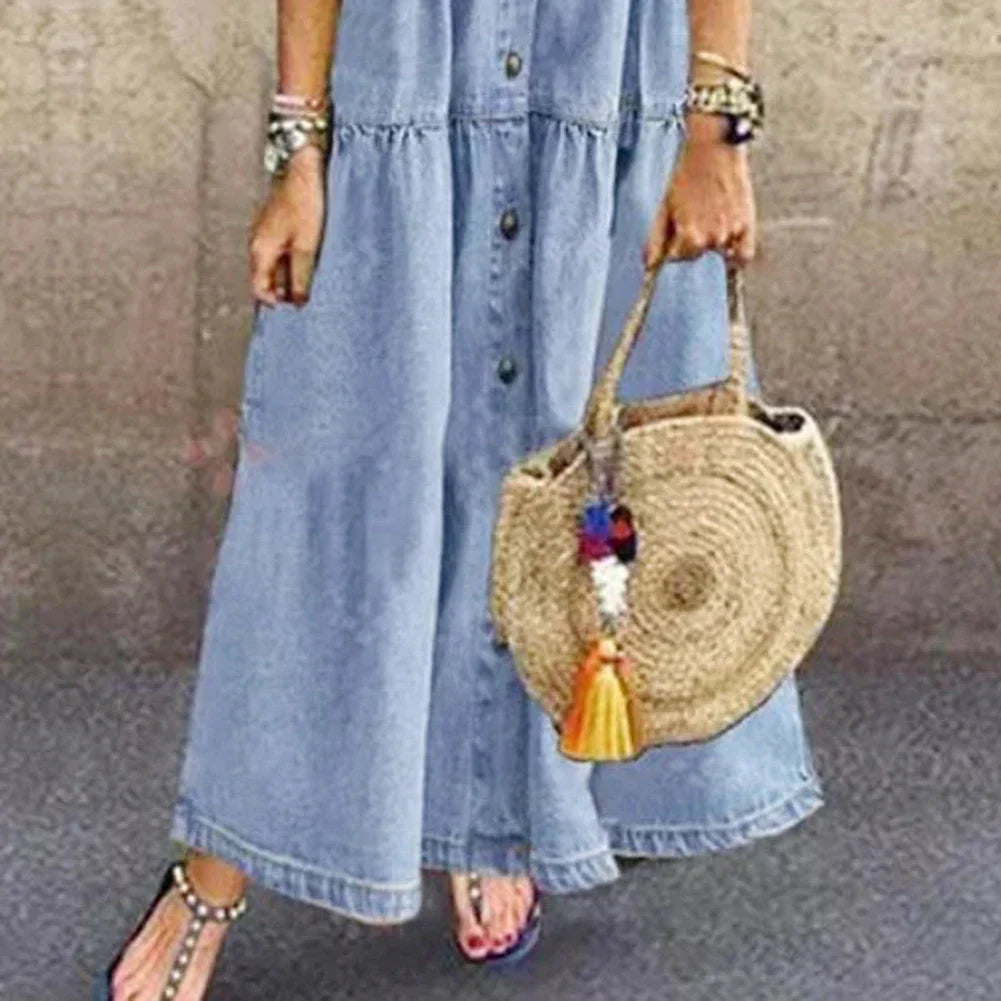 Elegante Denimjurk: Comfort en Stijl