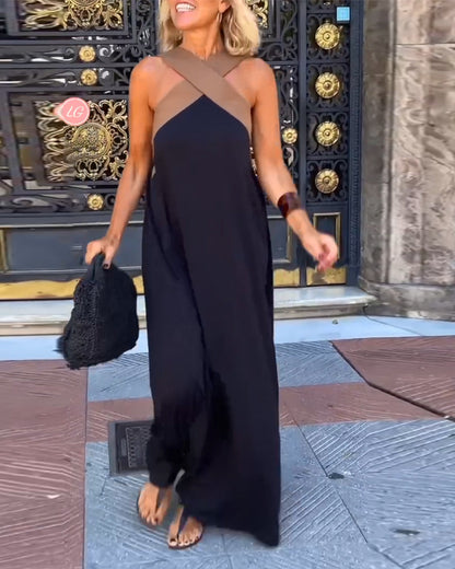 Elegant Silhouette Maxi Dress