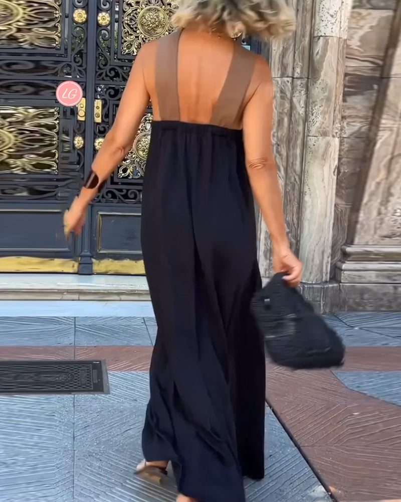 Elegant Silhouette Maxi Dress