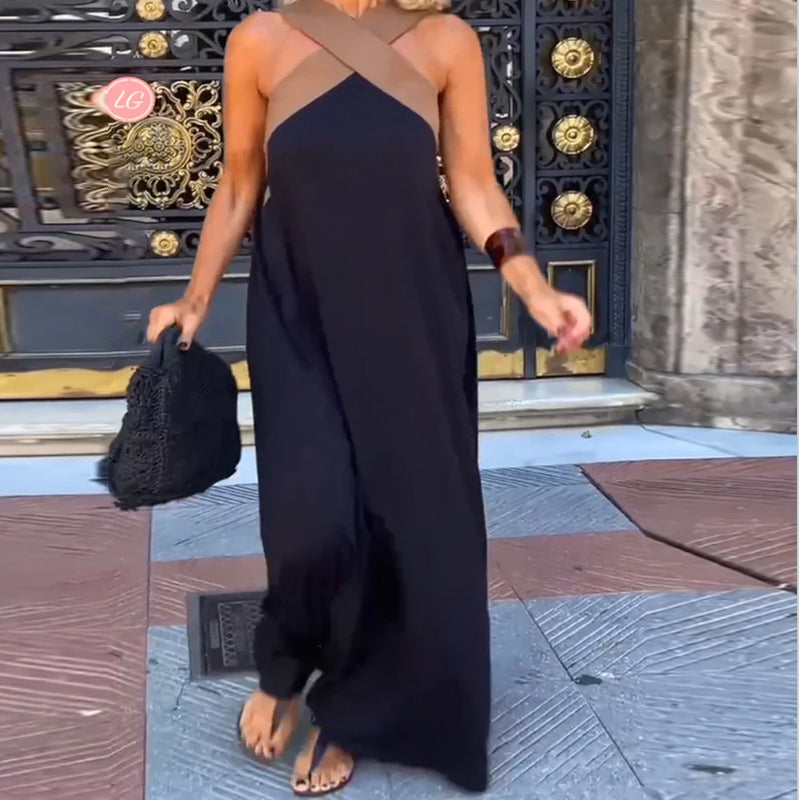 Elegant Silhouette Maxi Dress