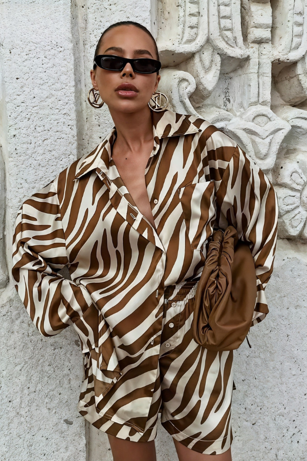 Luxe Zebra Loungewear Set