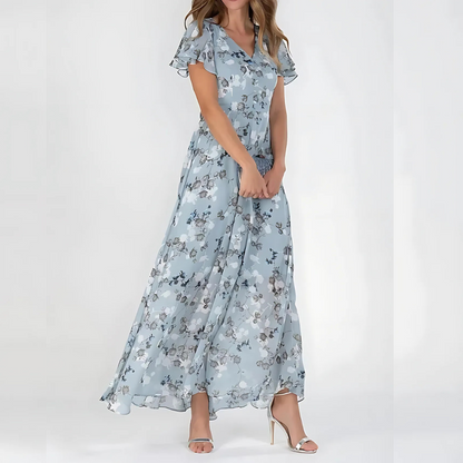 Glam-Floral Tummy-Flattering Dress