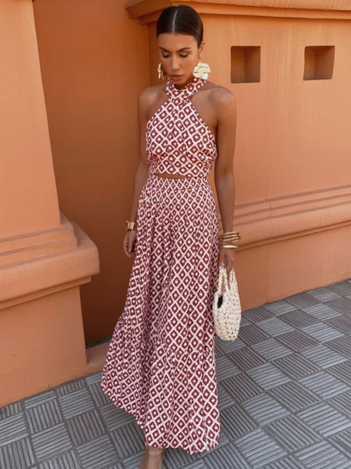 Elegante Off-Shoulder Midi Jurk