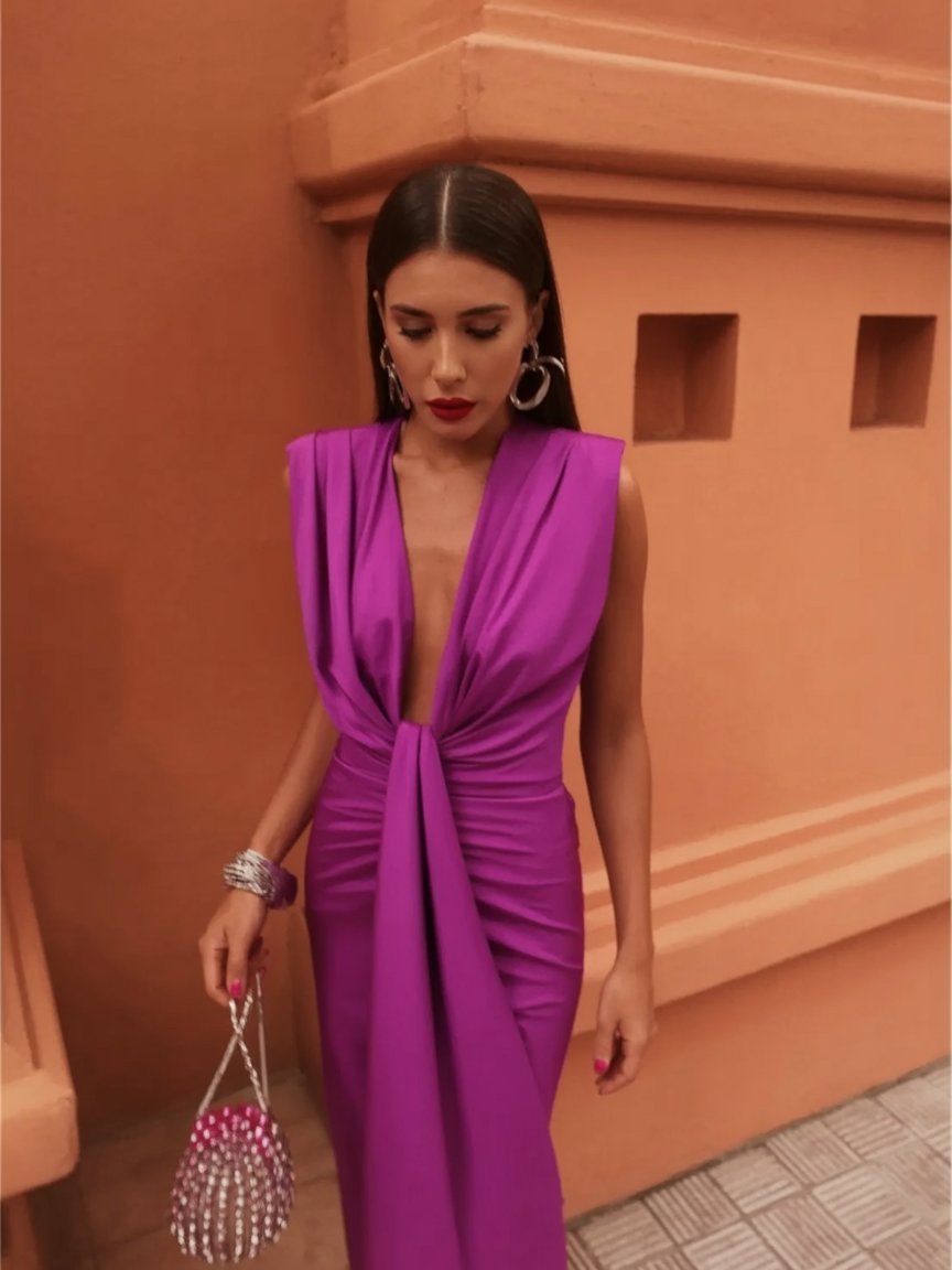 Elegante Geplooide Jurk