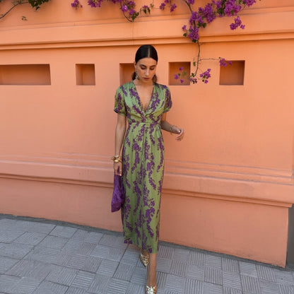 Chique Bloemenjurk Met Tailleband