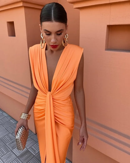 Elegante Geplooide Jurk