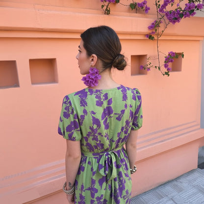 Chique Bloemenjurk Met Tailleband