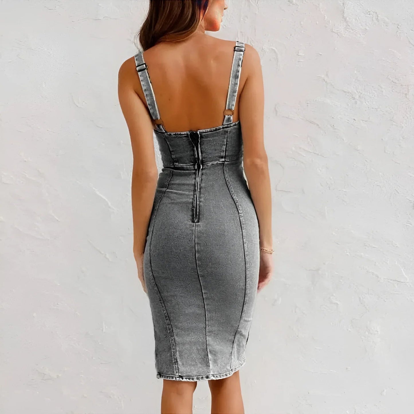 Versatile Slim-Fit Denim Dress