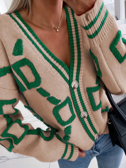 Figuur-Flatterend V-Hals Cardigan