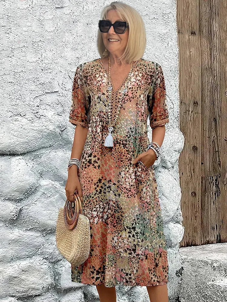 Anmutiges Midi-Kleid