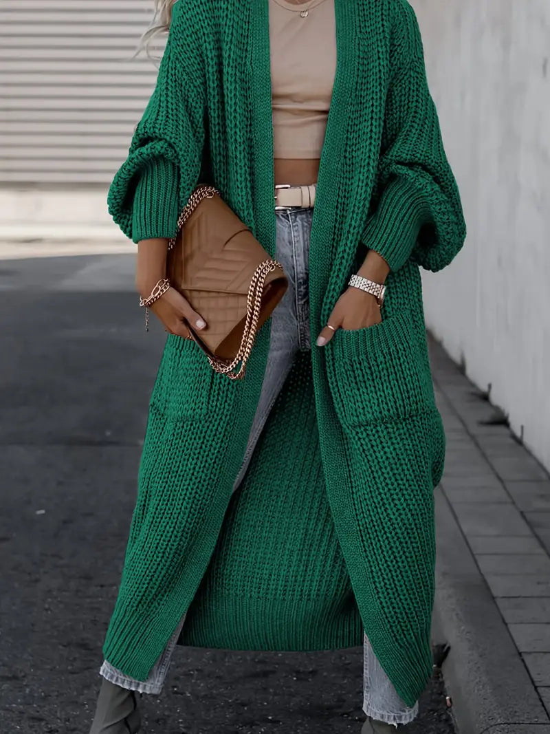 Lang V-Hals Cardigan Figuur-Flatterend