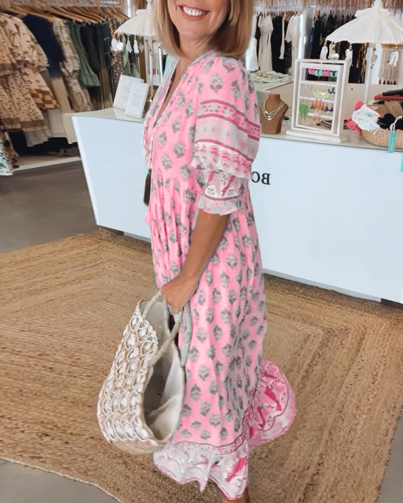 Tijdloze Boho Jurk: Elegantie in Beweging