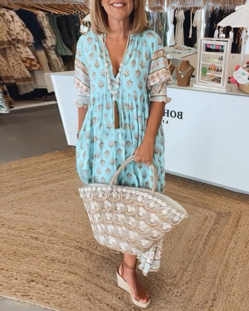 Tijdloze Boho Jurk: Elegantie in Beweging