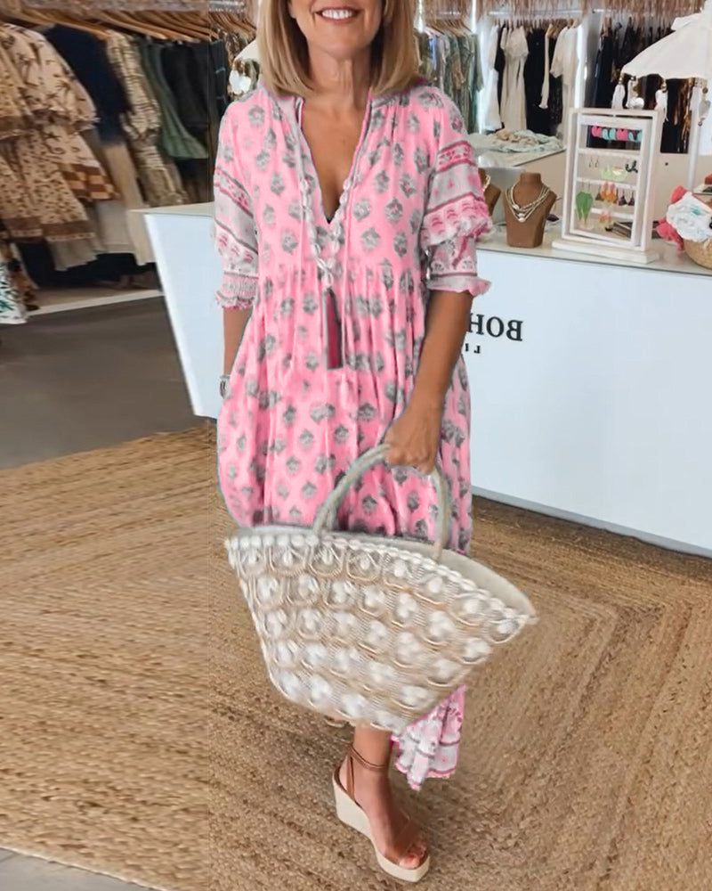Tijdloze Boho Jurk: Elegantie in Beweging