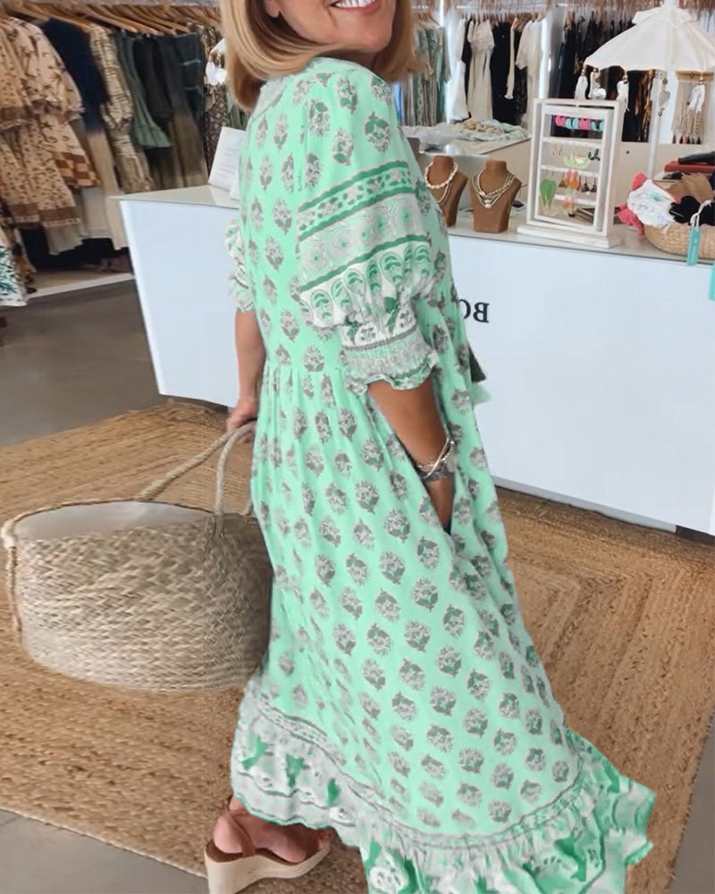 Tijdloze Boho Jurk: Elegantie in Beweging