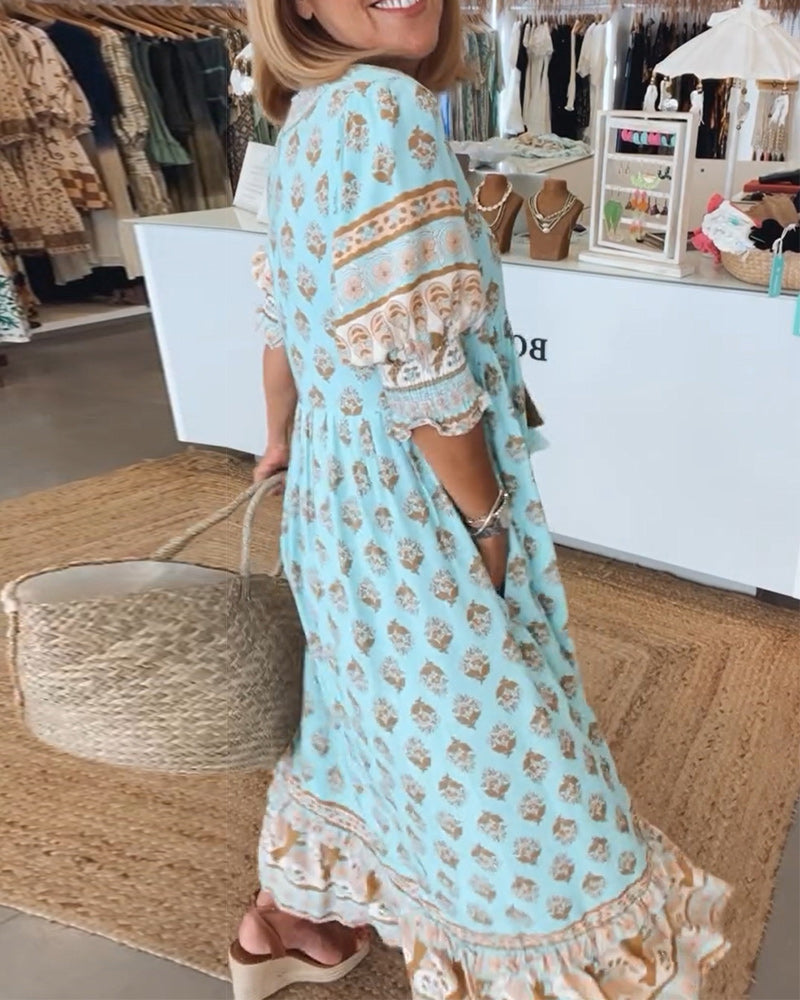 Tijdloze Boho Jurk: Elegantie in Beweging