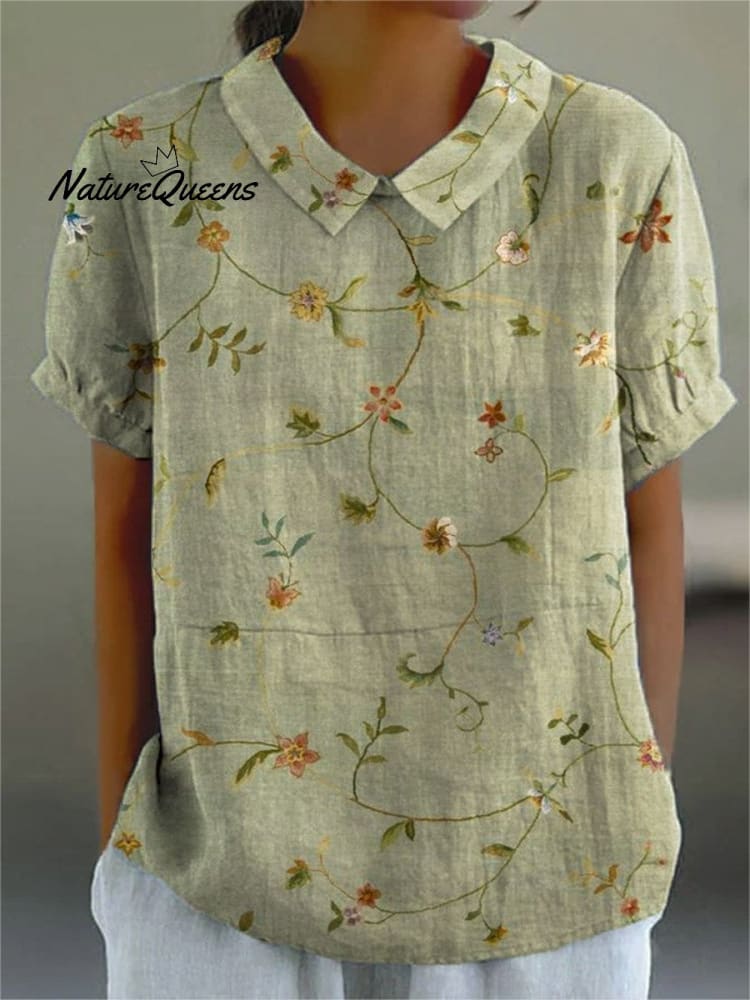 Bloemenkunst katoenen jurk