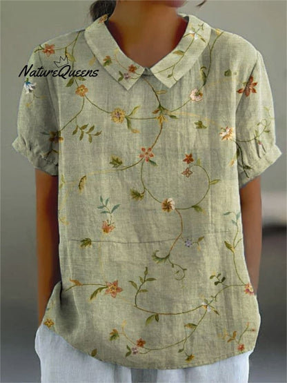 Bloemenkunst katoenen jurk