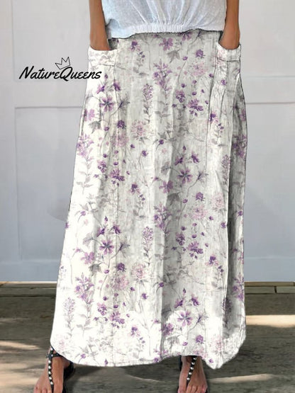 Floral Linen Pocket Jurk